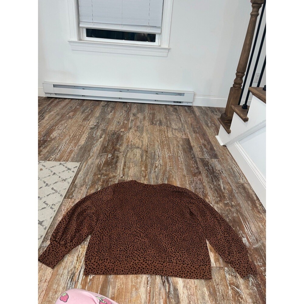 Women’s Nine West Brown & Black Leopard Print Long Sleeve Size XL